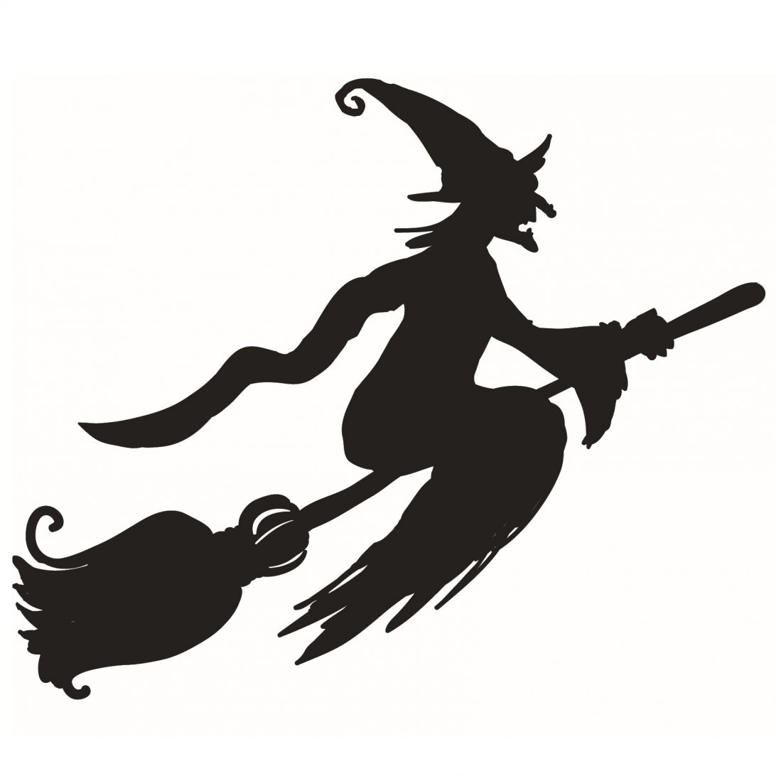 Drawing Of A Witch On A Broomstick Free download on ClipArtMag