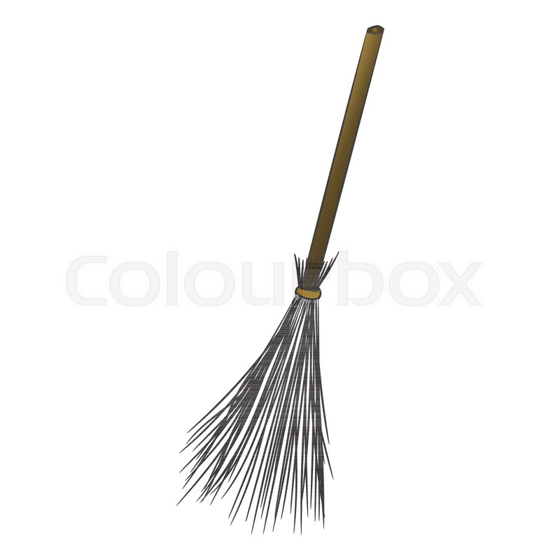 800x800 A Cartoon Broom Witch Transport Stock Vector Colourbox