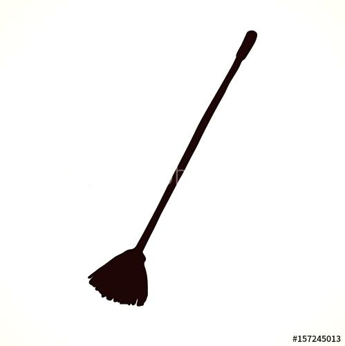 499x500 broom drawing witch hat and broom drawing