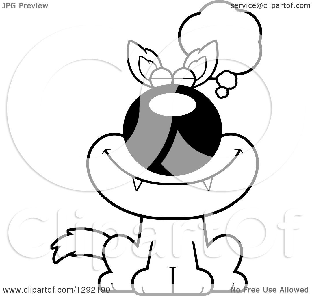 1080x1024 Lineart Clipart Of A Black And White Cartoon Happy Dreaming