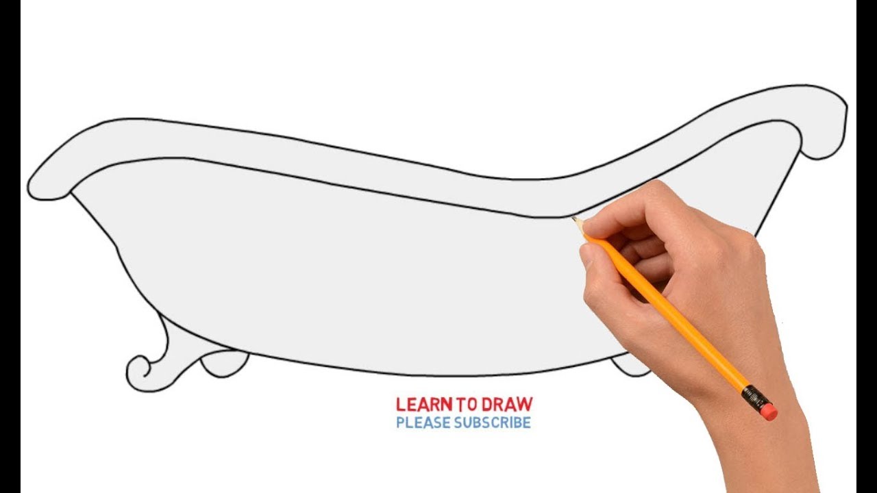 1280x720 How To Draw A Bathtub Step