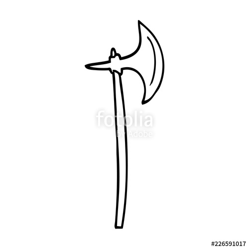 500x500 Line Drawing Cartoon Axe Stock Image And Royalty Free Vector