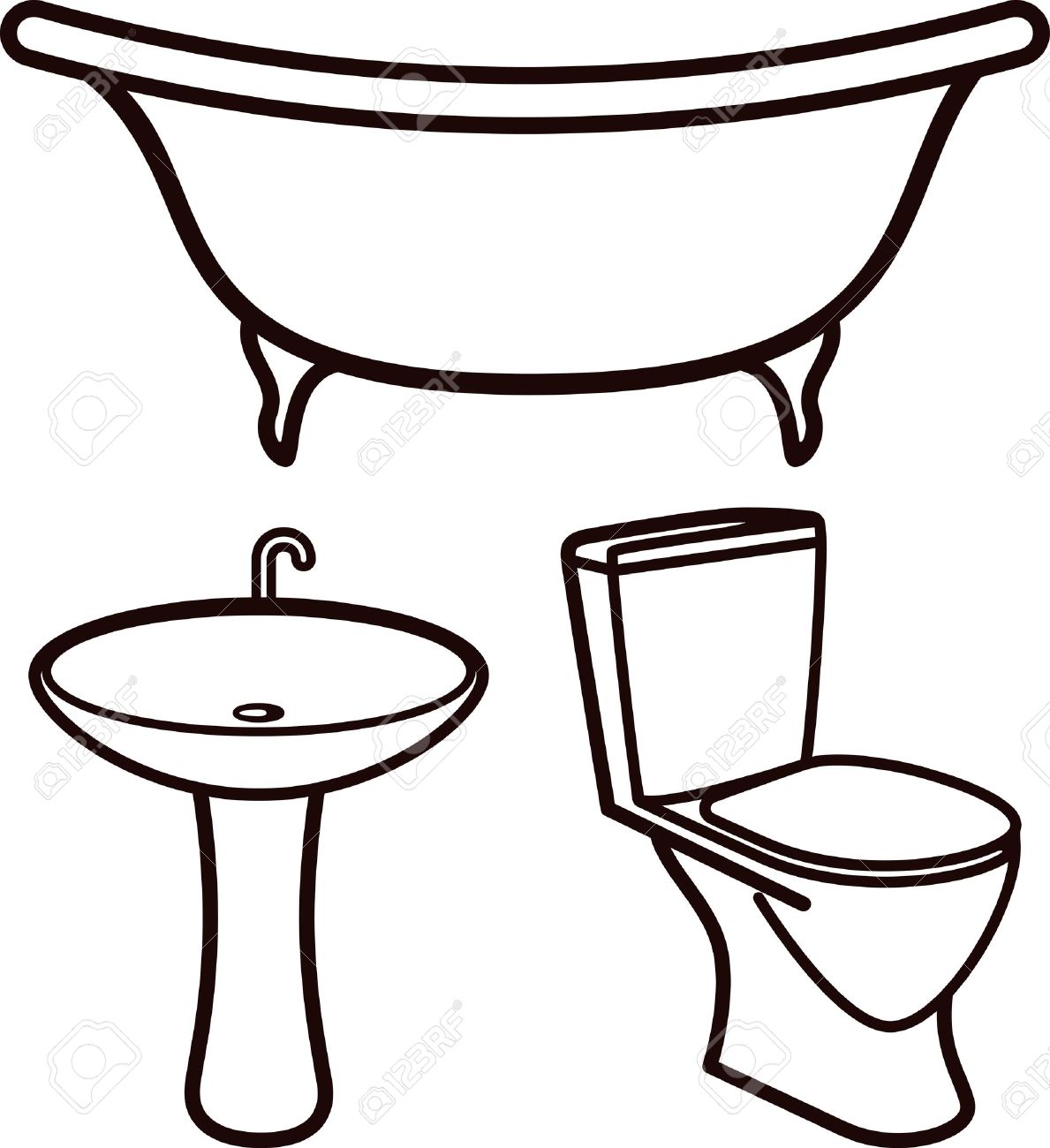 1189x1300 Bath Drawing For Free Download