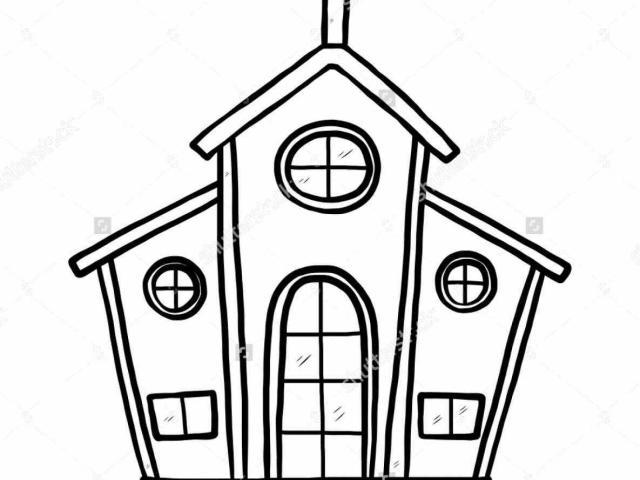 640x480 Building Clipart Church