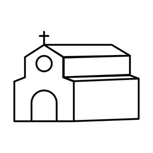 300x300 Church Building Royalty Free Illustrations