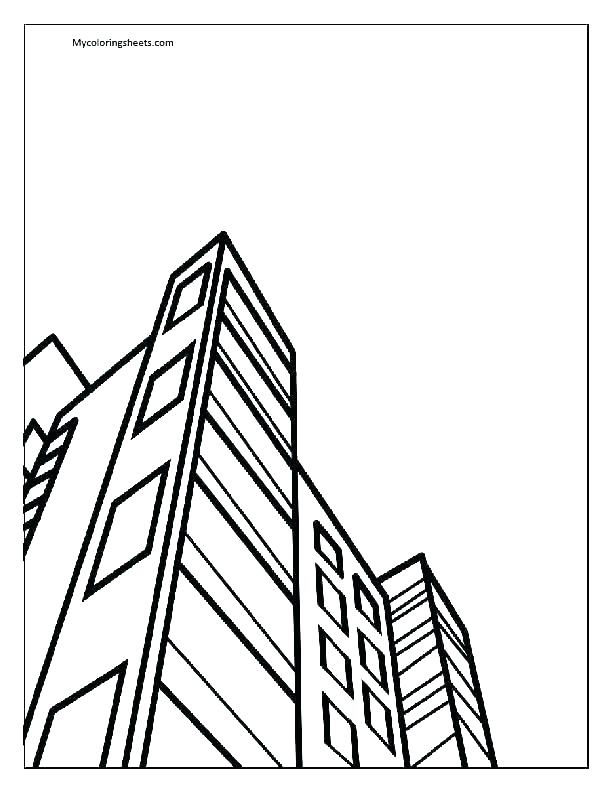 612x792 Building Coloring Pages Building Coloring Pages For School