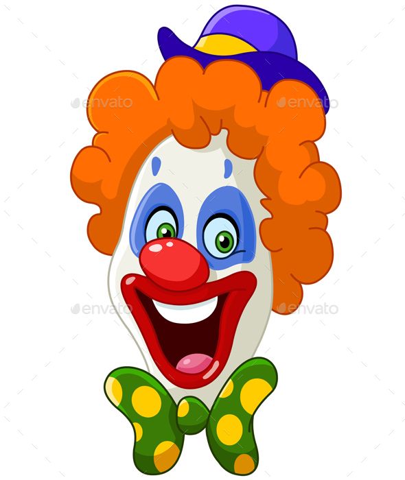 590x700 Face Of A Laughing Clown Design Clown Faces, Clown Images