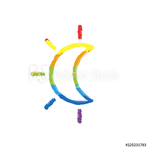 500x500 Eclipse Simple Linear Icon With Thin Outline Drawing Sign