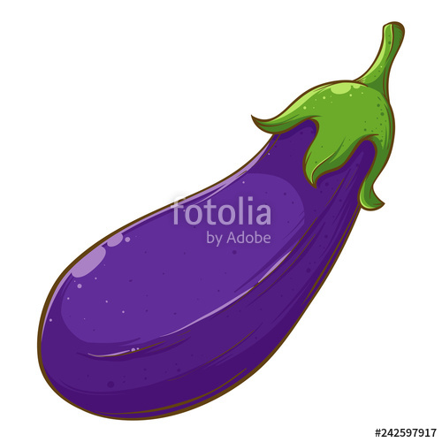 500x500 Eggplant Fresh Vegetable Hand Drawing Stock Image And Royalty