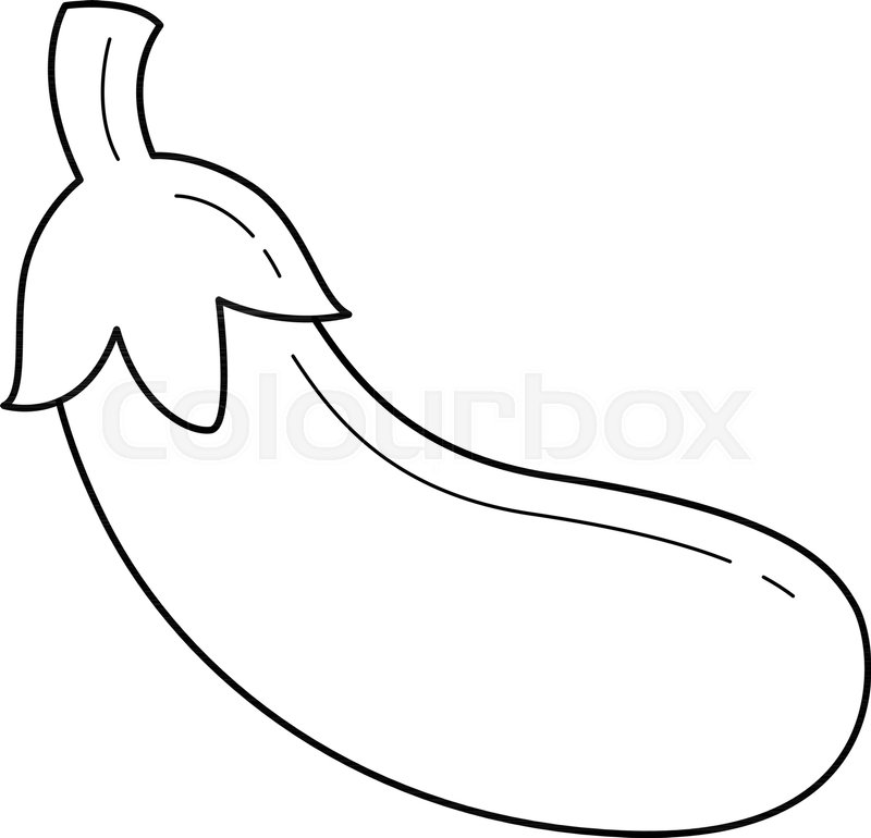 800x770 Eggplant Line Icon Isolated On White Stock Vector Colourbox