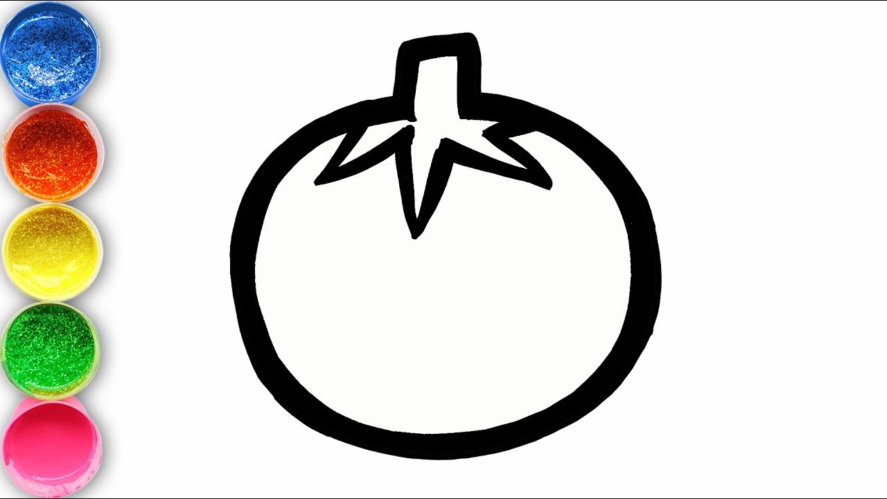 1280x720 Glitter Coloring Eggplant Vegetables And Drawing For Kids