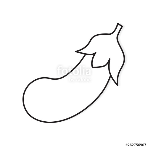 500x500 Eggplant Icon Vector Illustration Stock Image And Royalty Free