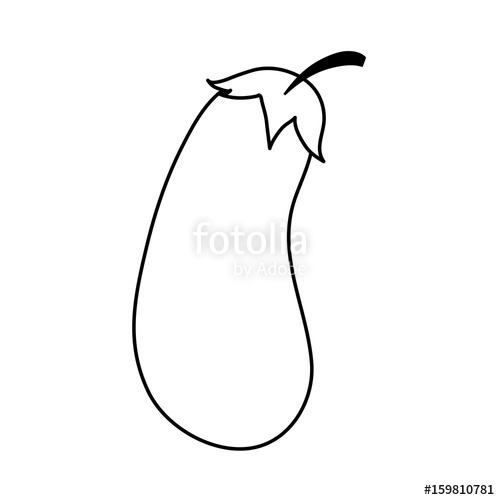 500x500 Delicious Vegetable Eggplant Icon Vector Illustration Design