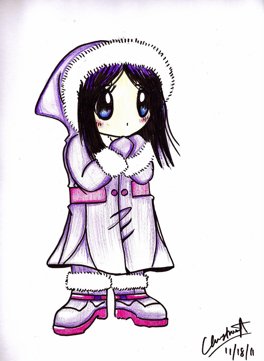 900x1229 cute eskimo chibi girl