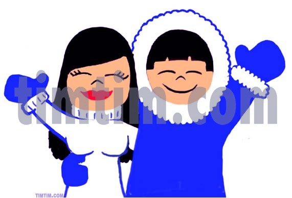 571x388 Free Drawing Of Eskimo Couple From The Category People