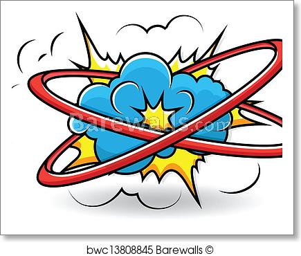435x370 art print of comic book cloud explosion vector barewalls posters