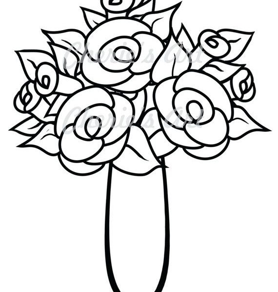 570x600 Free Pictures Of Flowers In Vases How To Draw Flowers Artists