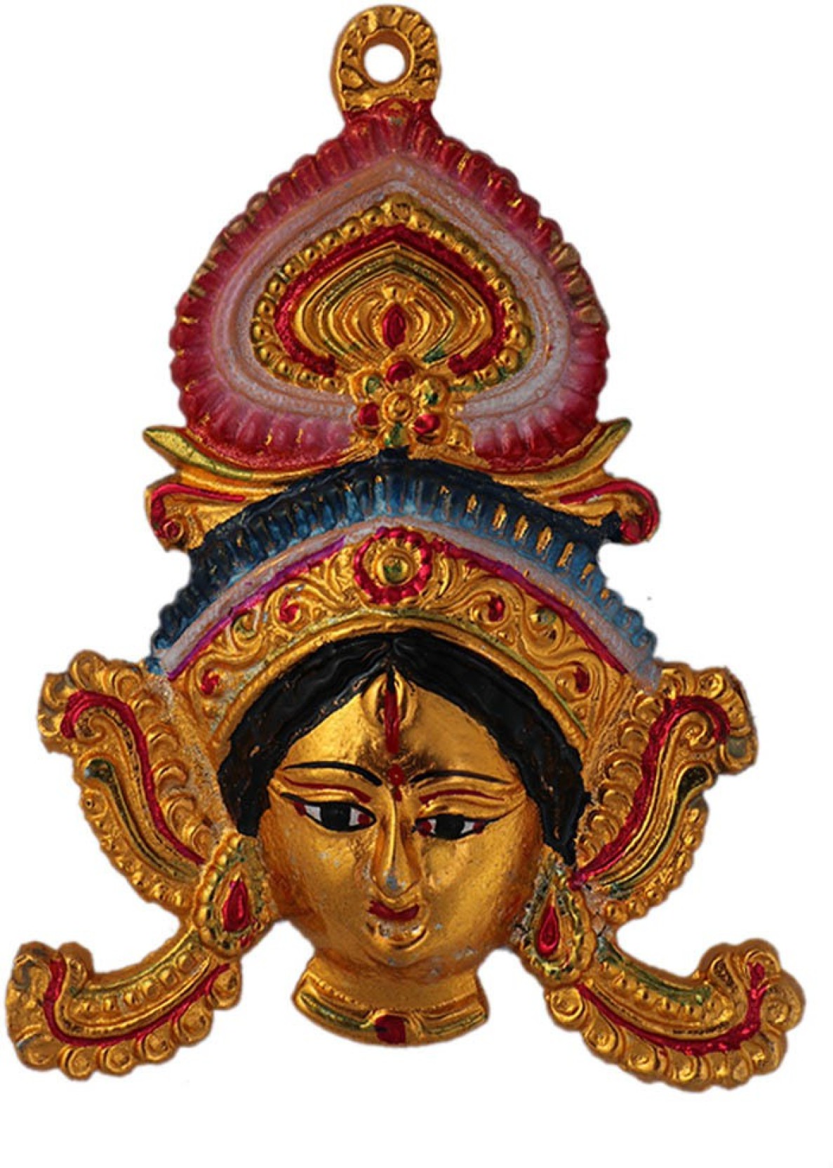 1187x1664 Ratnatraya Goddess Durga Maa Face Walldoor Hanging For Evil Eye