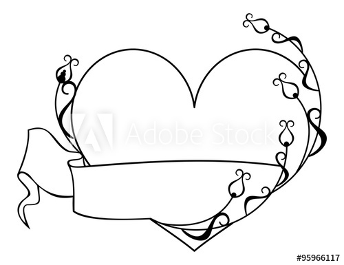 500x385 Lace Heart Silhouette With Label