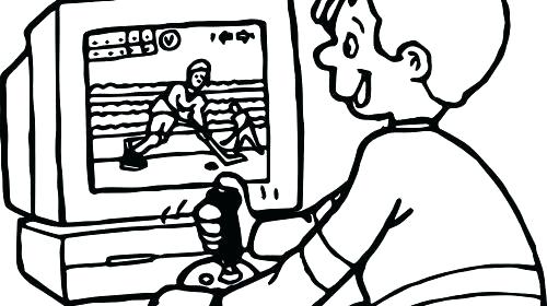 500x280 Hockey Player Coloring