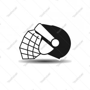 300x300 Stock Illustration Silhouette Ice Hockey Player Vector Drawing