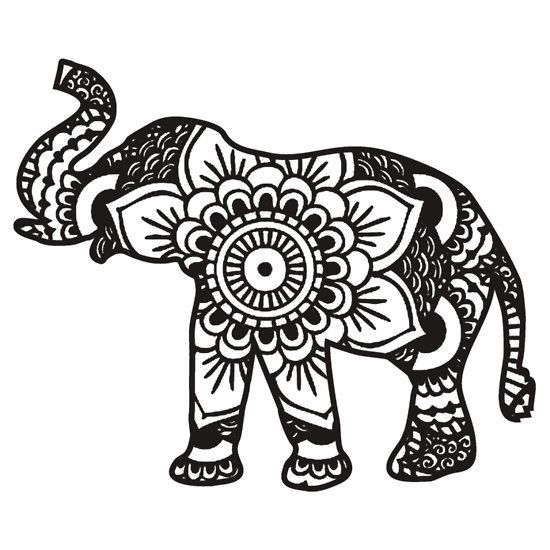 550x550 Indian Elephant Silhouette Clip Art Black And White Ideas