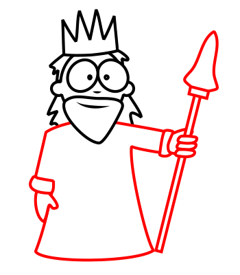 350x400 Drawing A Cartoon King