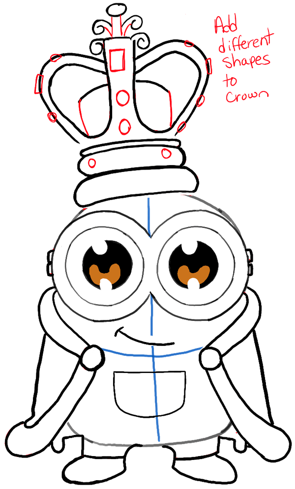 600x995 How To Draw Cute Chibi King Bob From The Minions Movie With Easy