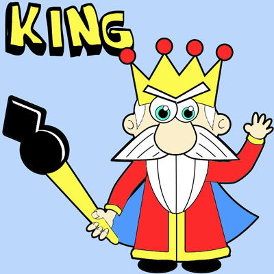 400x400 How To Draw A Cartoon King Step