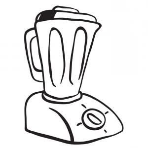 300x300 Drawing Color Kitchen Blender With Peach Juice Vector Soidergi