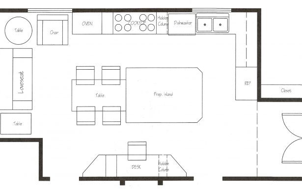 615x385 Plans Kitchen Definition Plan Floor Diner Island Meaning