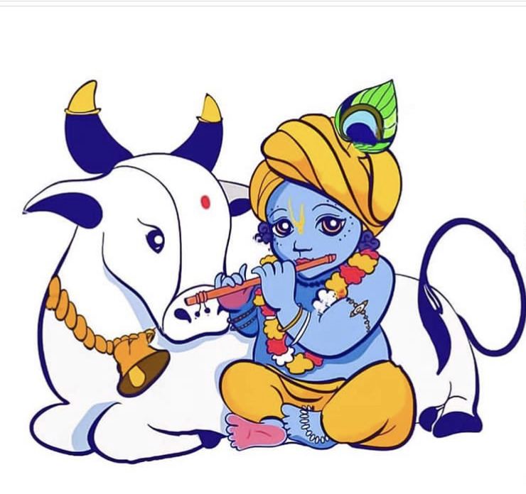 740x696 In Krishna Drawing