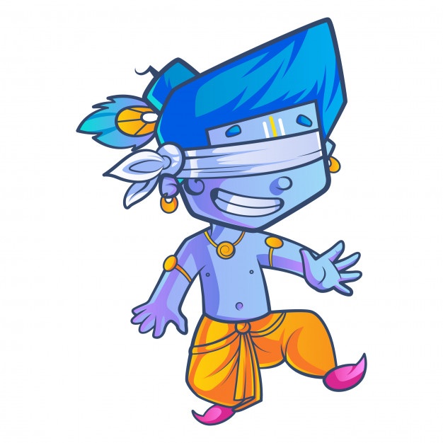 626x626 Cute Baby Krishna Cartoon Images