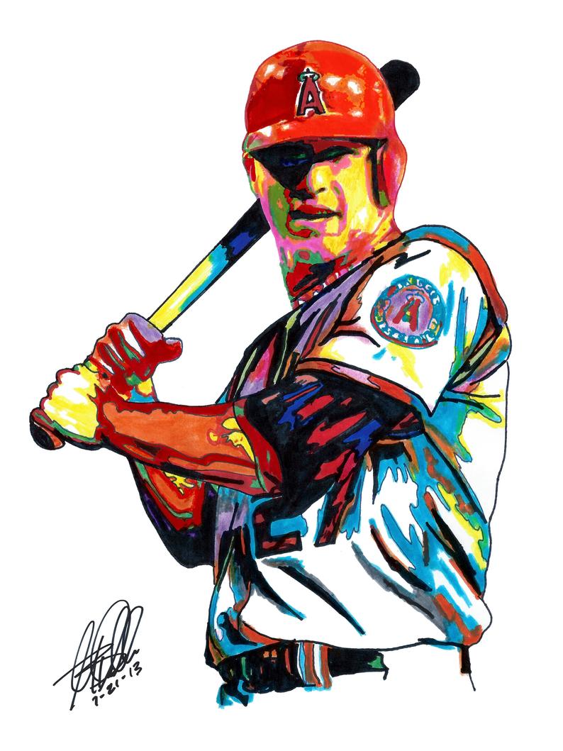 794x1059 Mike Trout Los Angeles Angels Of Anaheim Outfielder Etsy