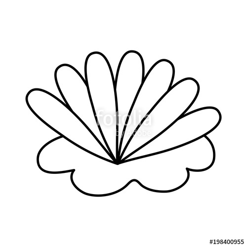 500x500 Line Beauty Marine Flower With Nature Petals Stock Image