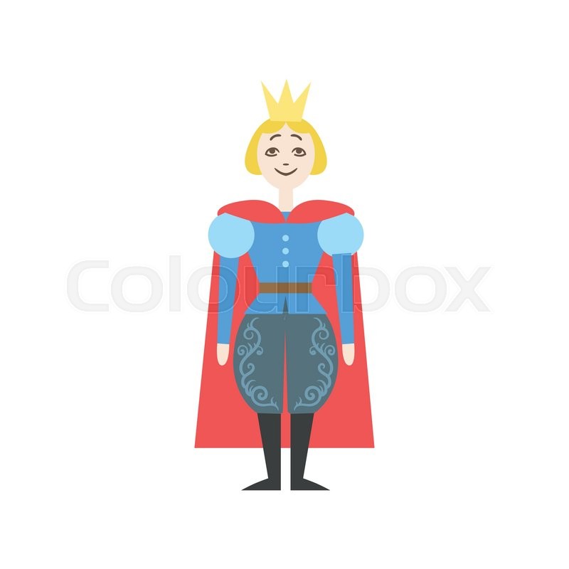 800x800 Fairytale Prince Flat Isolated Stock Vector Colourbox