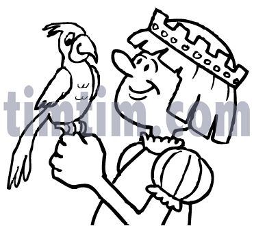 371x330 Free Drawing Of A Parrot Prince Bw From The Category Birds