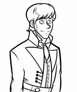 254x302 How To Draw Hans From Frozen, Prince Hans, Step