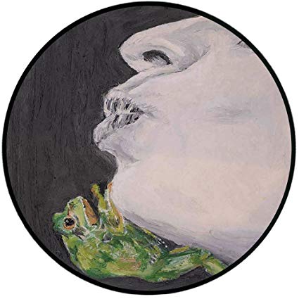 425x425 printing round rug, country decor, mod drawing