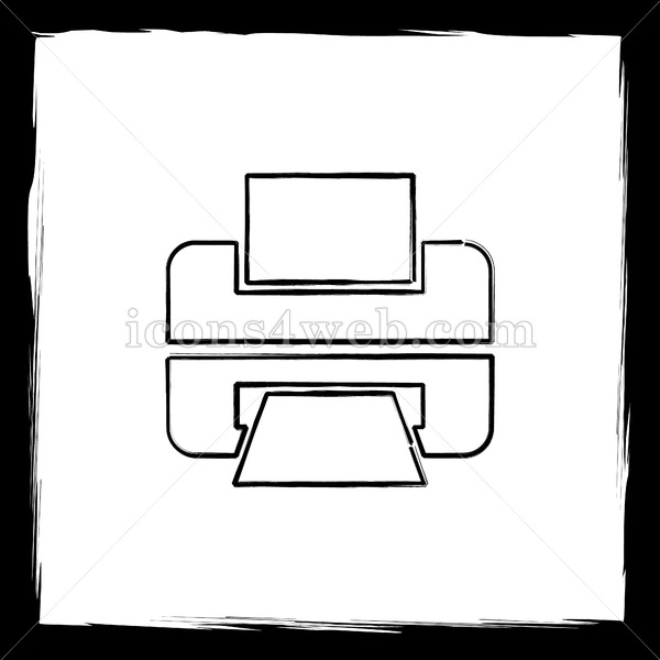 600x600 Printer Sketch Icon