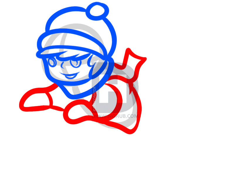 794x638 How To Draw A Snow Sled, Step