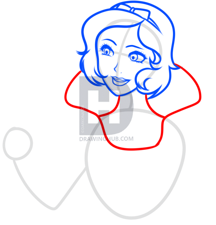 692x720 How To Draw Anime Snow White, Step