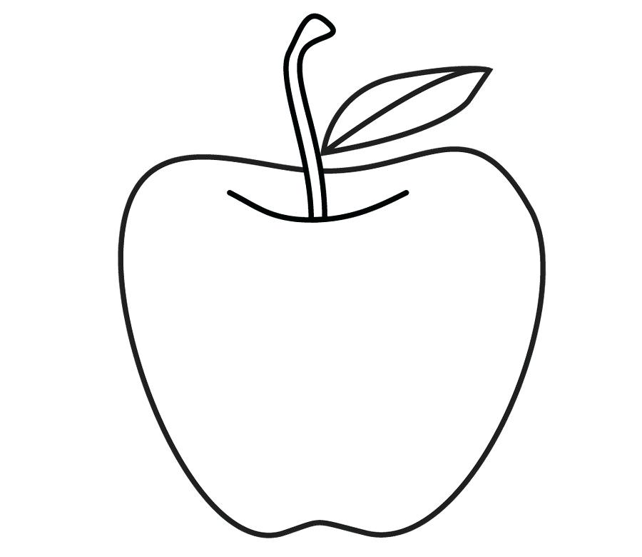 900x780 A Drawing Of An Apple