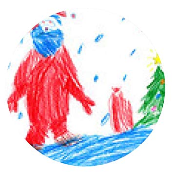 355x355 My Puzzle Design Santa Goes On Snow Child Drawing