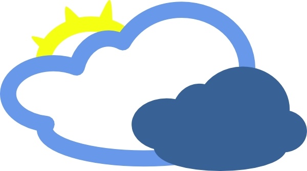 600x335 Heavy Clouds And Sun Weather Symbol Clip Art Free Vector In Open