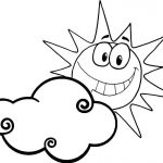 150x150 Sun And Clouds Coloring Pages Drawing Personal Line Drawing