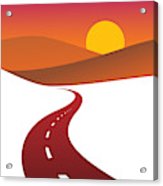 163x186 Country Road Curved Highway Vector Perfect Design Illustration