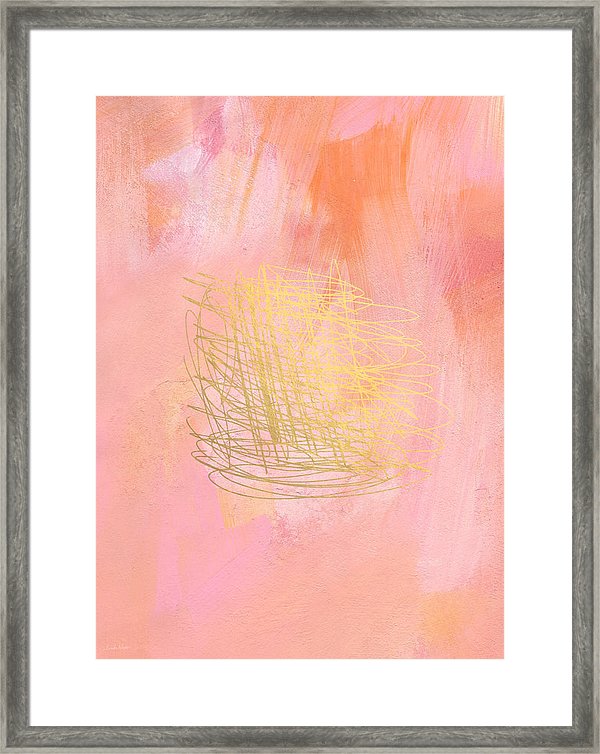 600x754 Nest Pink And Gold Abstract Art Framed Print