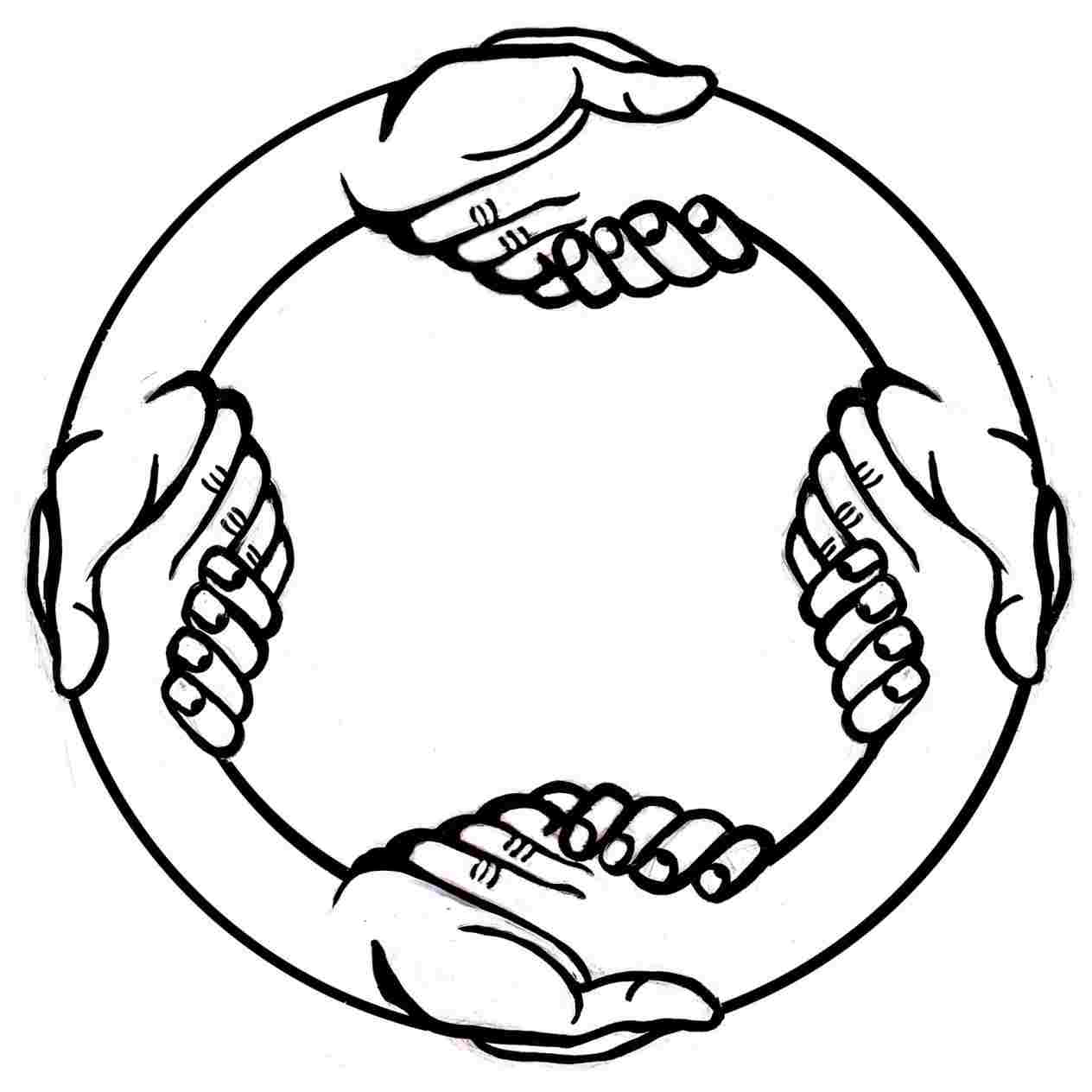 1264x1264 Two Hands Shaking Easy Drawing Drawing Fine Art