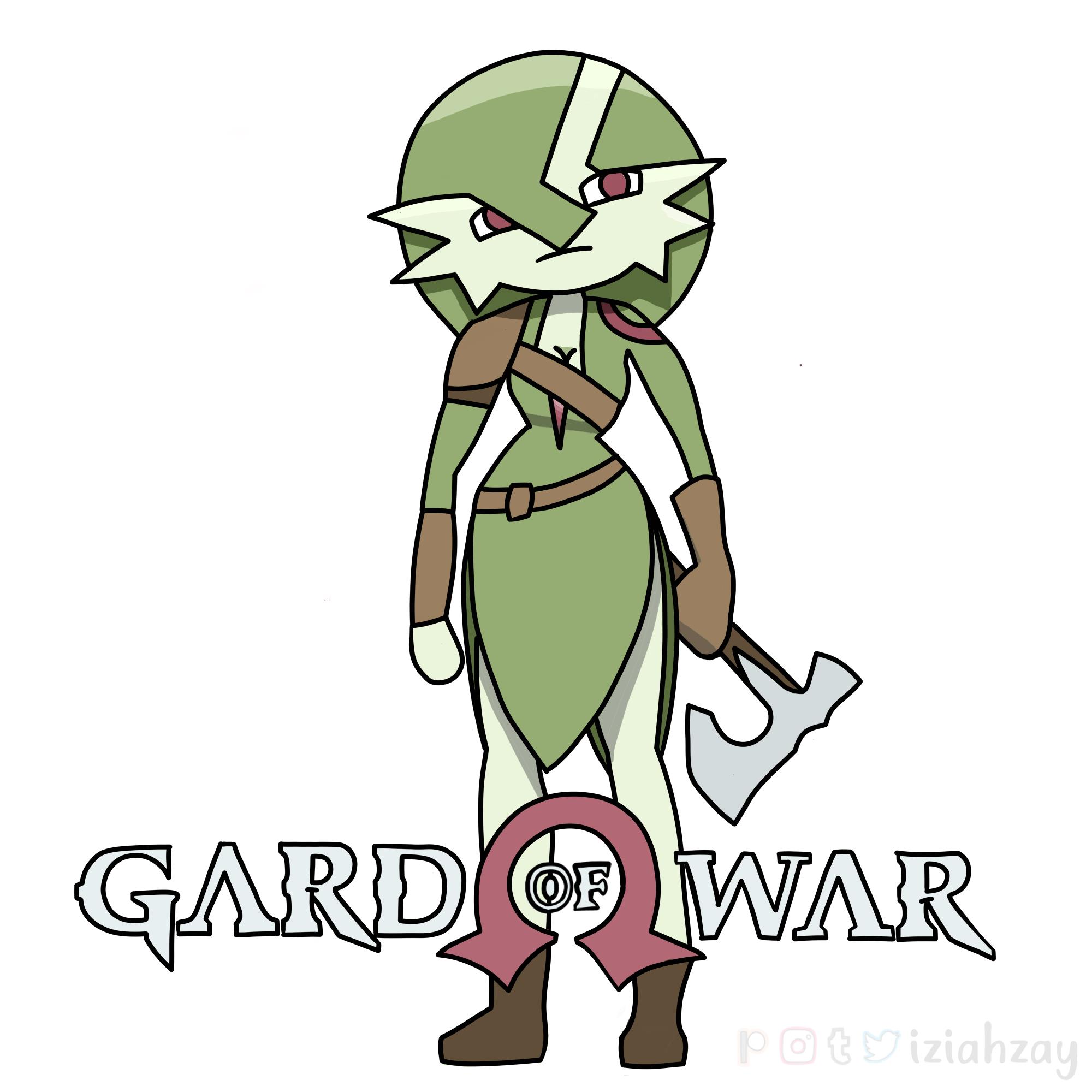 2000x2000 I Finished My Drawing Of A God Of War And Pokemon Crossover This